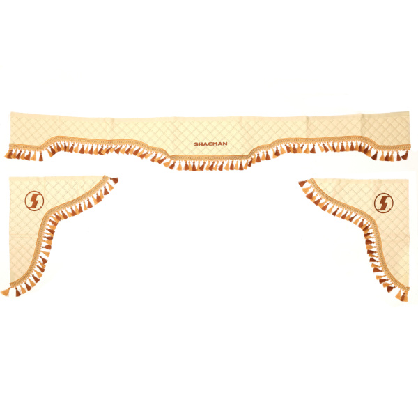 Ламбрикен лобового стекла эко кожа бежевый к-т SHACMAN