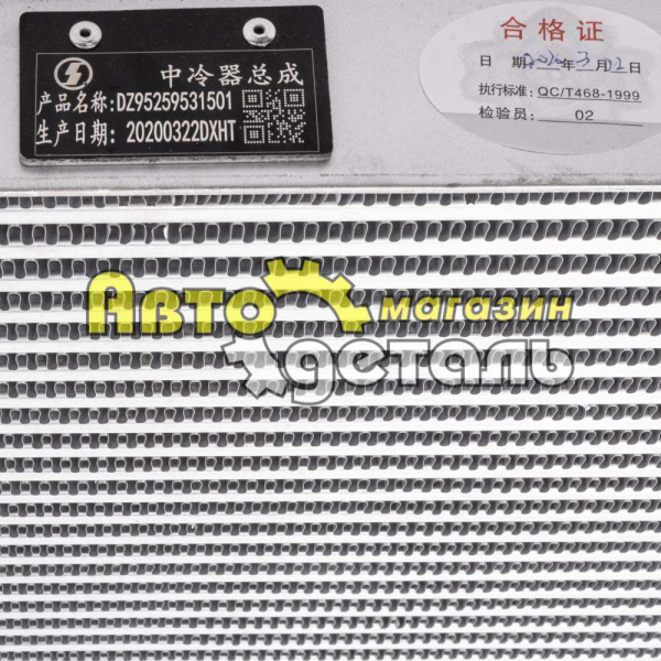 Интеркулер SHAANXI F3000 DZ95259531501